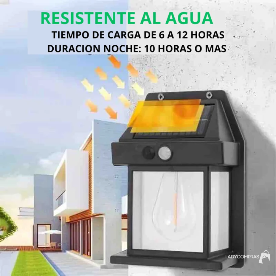 Farol Solar De Pared + Sensor Movimiento